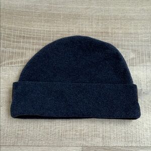 Henrietta Steffensen navy women’s  Beanie Hat in soft Italian made fleece.